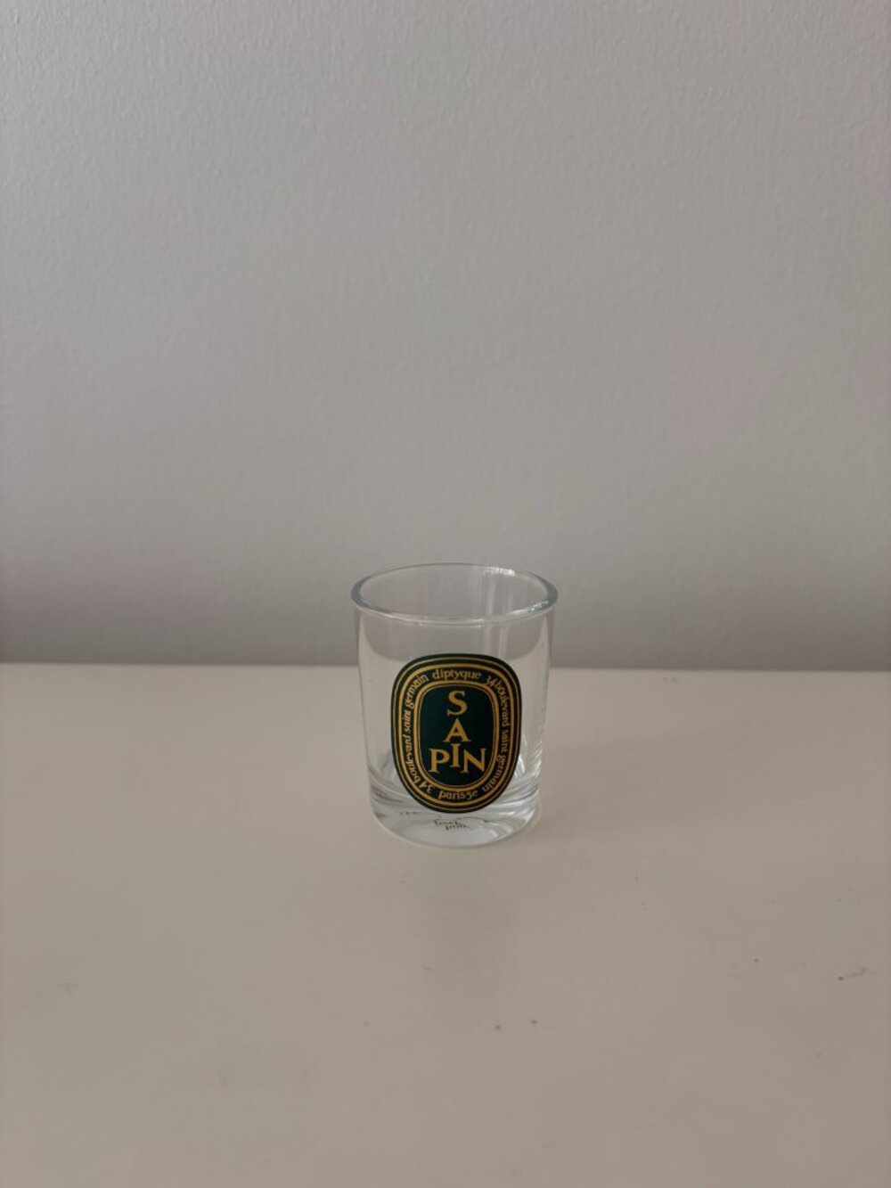 Diptyque small clear glass sapin candle jar - Picture 2 of 7